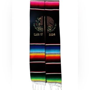 First generation, class of 2024, graduate graduation serape mexico stoles sash